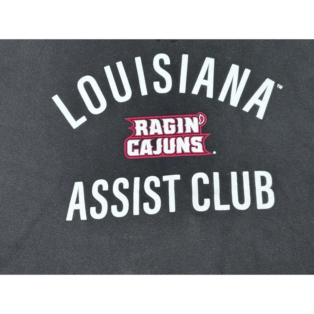 Adidas Louisiana Ragin Cajuns Assist Club Crewneck Sweatshirt XL Black‎ NCAA
